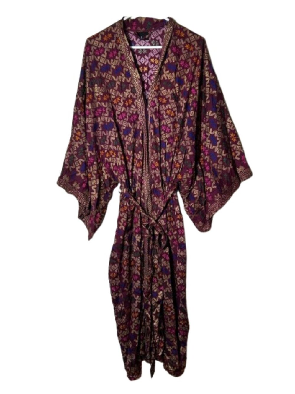 Style park 1 kimono maxi oversized tie waist robe womens OS bali vacation